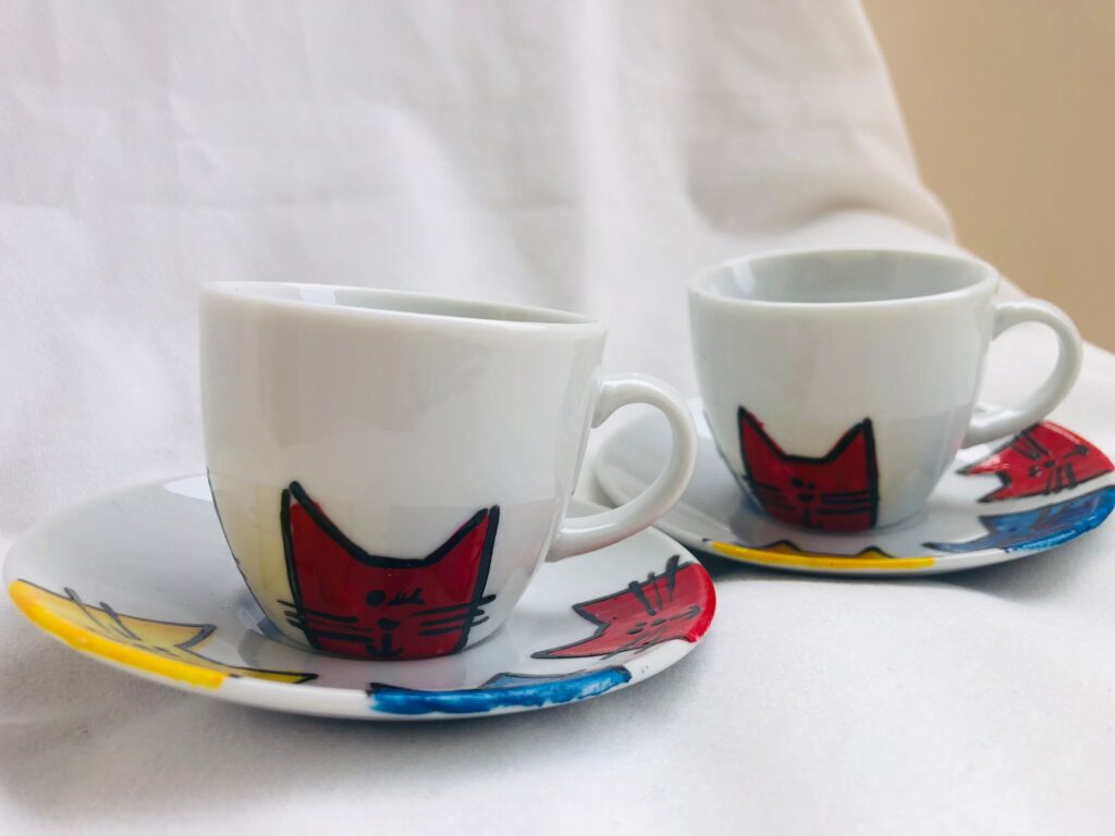 Tazzine da caffè (coppia) - Gatti