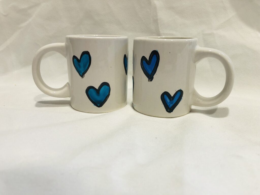 Mini Mug CUORI AZZURRI