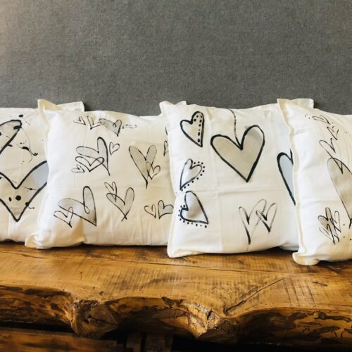 Cuscino CUORI ARGENTO