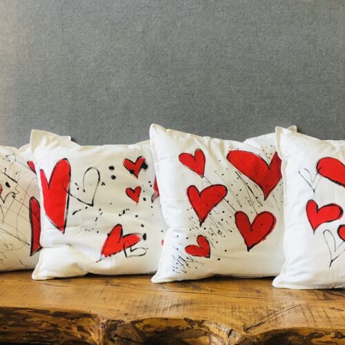 Cuscino CUORI ROSSI