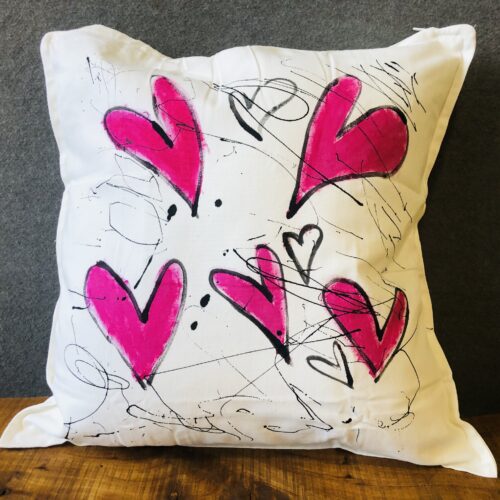 Cuscino CUORI ROSA