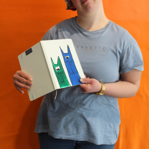 Taccuino Gatti ecologico realizzato con gli scarti della frutta