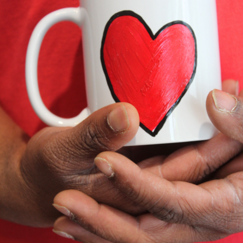 Tazza mug  con CUORI 300 ml